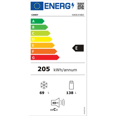 Candy CHCS 514EX alulfagyasztós hűtőszekrény