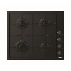 Candy CHW6LBB fekete, beépíthető, gáz, főzőzóna: 4, beépíthető méret: 56cm, főzőlap