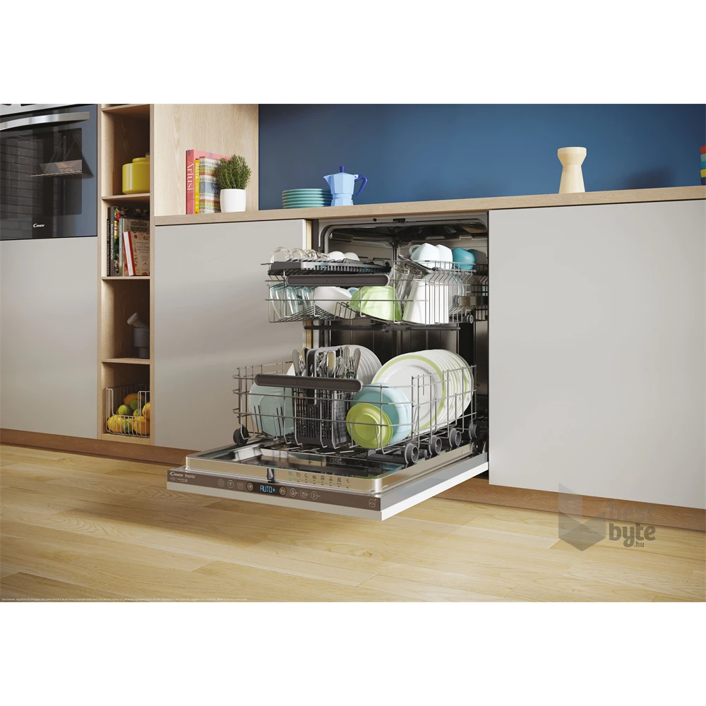 Candy CI 6C4F0A programok száma: 8, beépíthető, 16 terítékes mosogatógép 