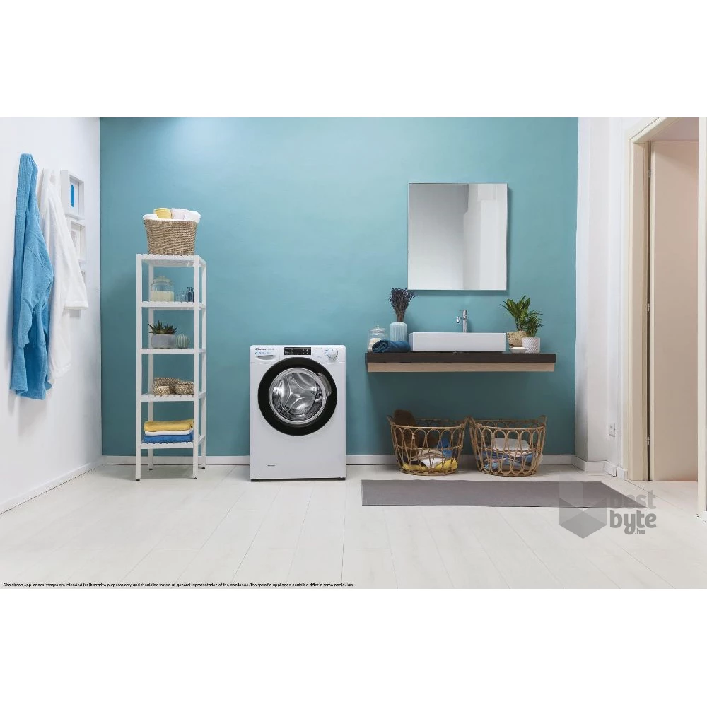 Candy CO4 1275TWBE/1-S fehér, elöltöltős, keskeny, max.1200ford., 7 kg, mosógép