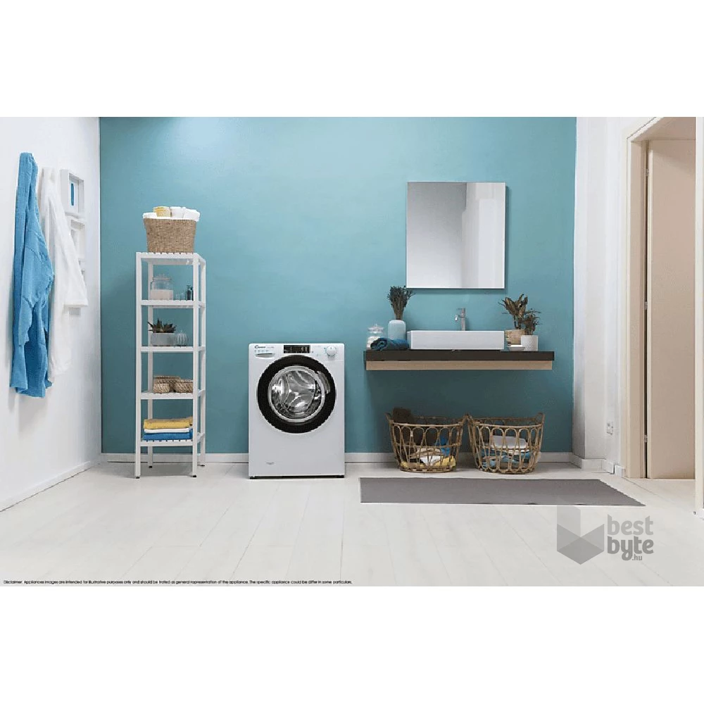 Candy CO4 1275TWBE/1-S fehér, elöltöltős, keskeny, max.1200ford., 7 kg, mosógép