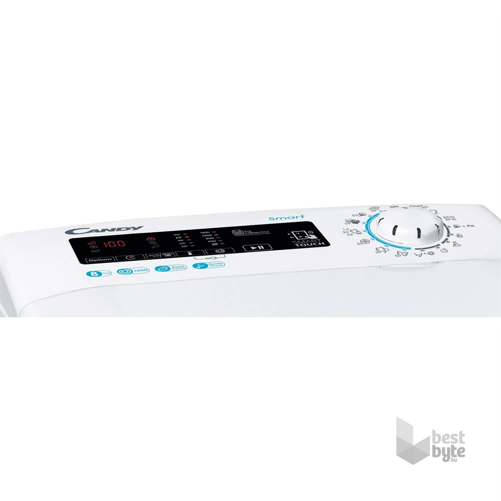 Candy CSTG 48TE/1-S fehér, felültöltős, max.1400ford., 8 kg, mosógép