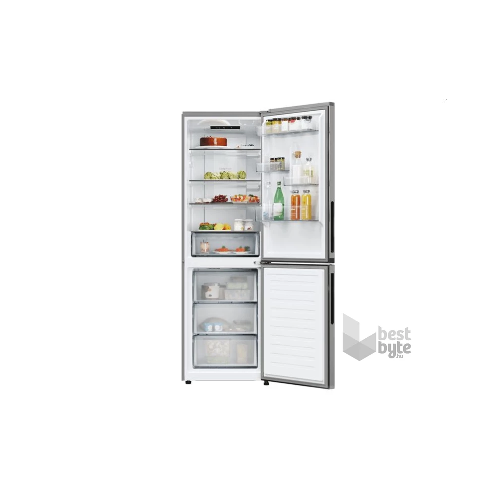 Candy ECN2CQTEX186 inox, alulfagyasztós, Hűtő:235L, Fagyasztó:120L, No frost hűtőszekrény