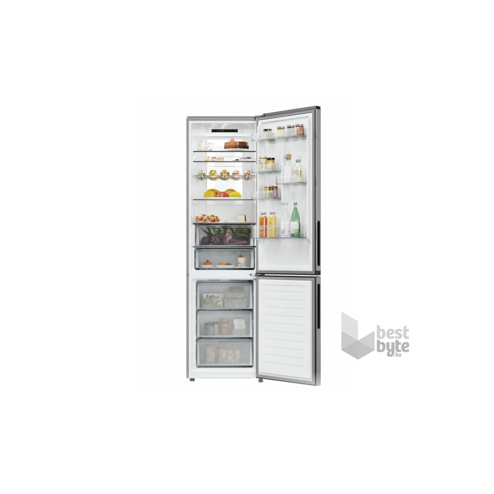 Candy ECN4CQTEX206 inox, alulfagyasztós, Hűtő:289L, Fagyasztó:120L, No frost hűtőszekrény