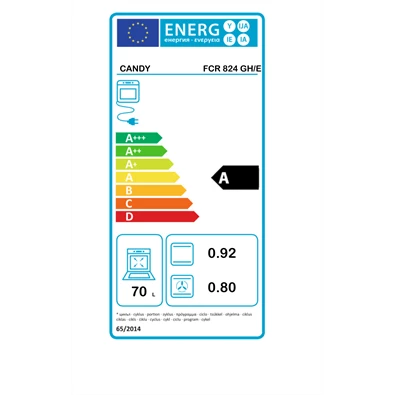 Candy FCR 824 GH/E fekete beépíthető sütő