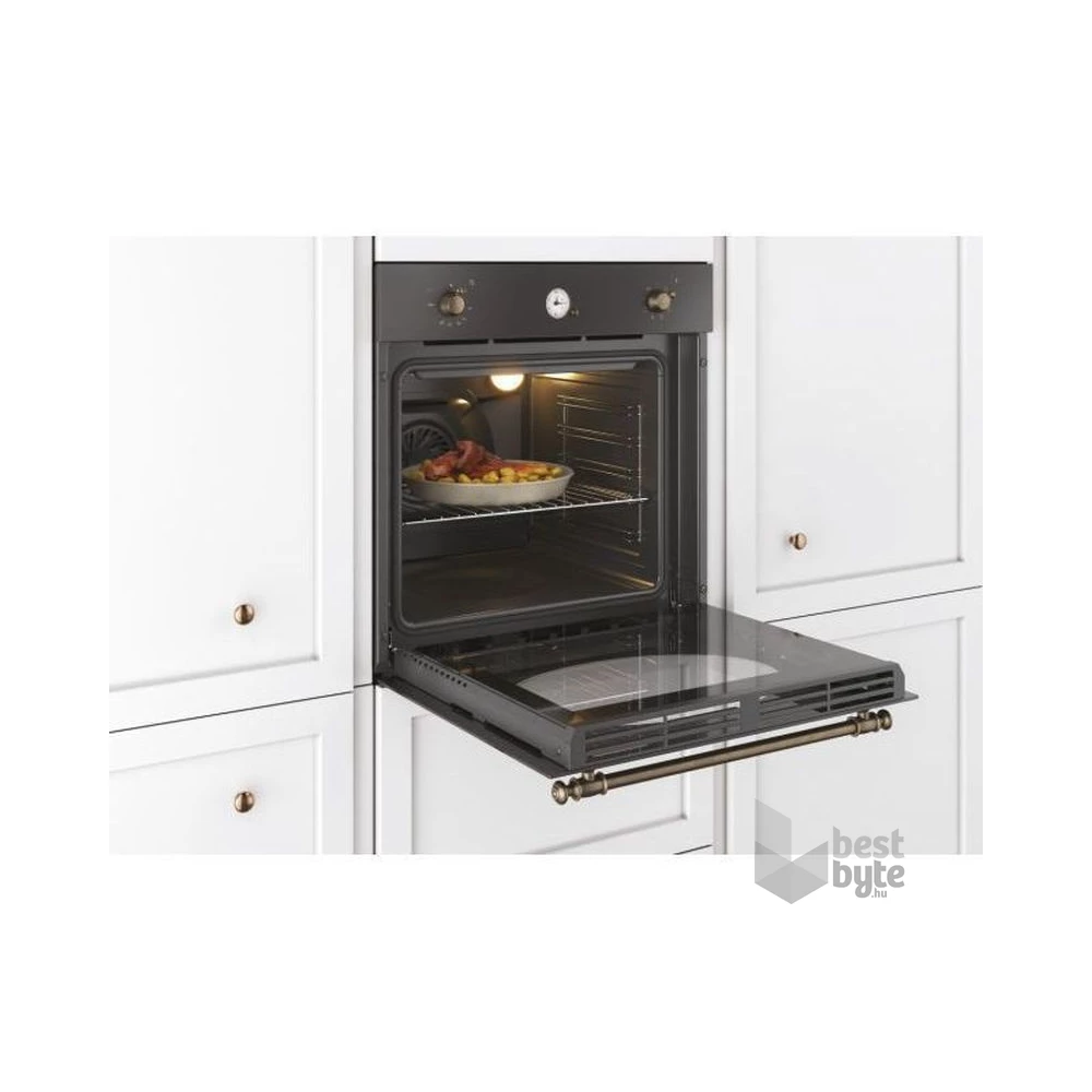 Candy FCR 824 GH/E fekete, beépíthető, sütőtér: 70L, grill, légkeverés, sütő