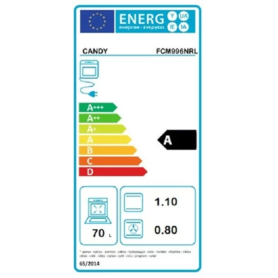 Candy FIDCP N615 L fekete, beépíthető, sütőtér: 65L, sütő