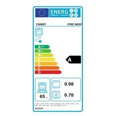 Candy FIDC N502 fekete, beépíthető, sütőtér: 65L, légkeverés, sütő