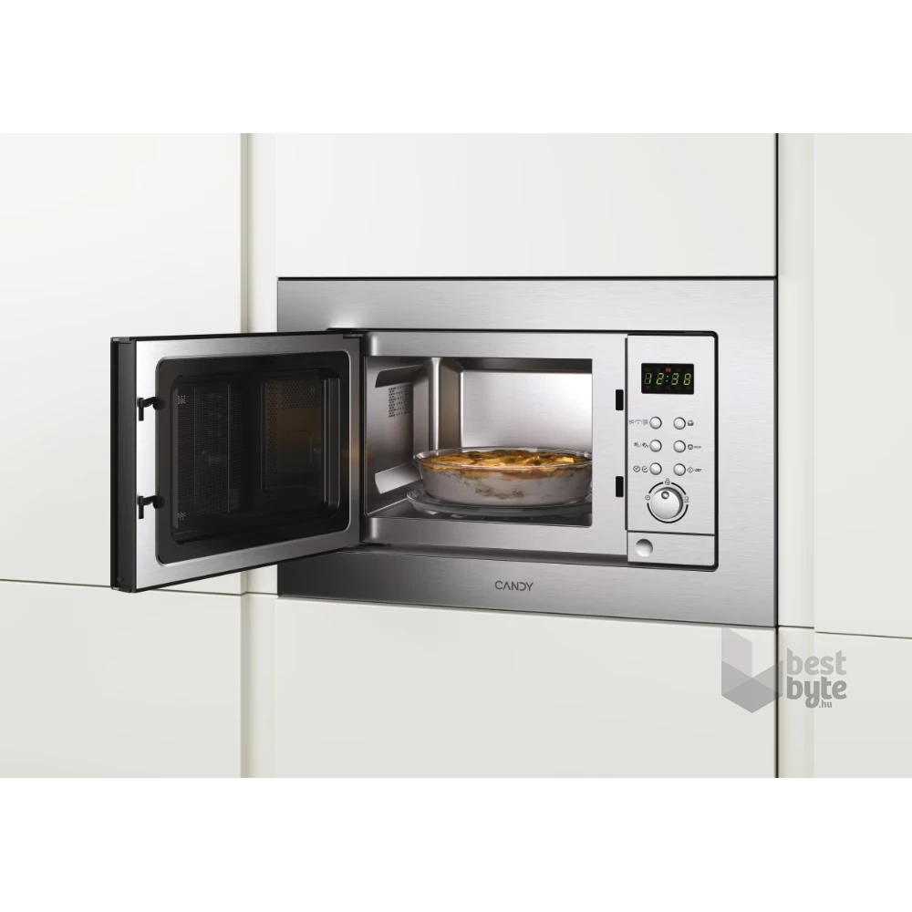 Candy MIC 201 EX 1000W 20L inox beépíthető mikrohullámú sütő