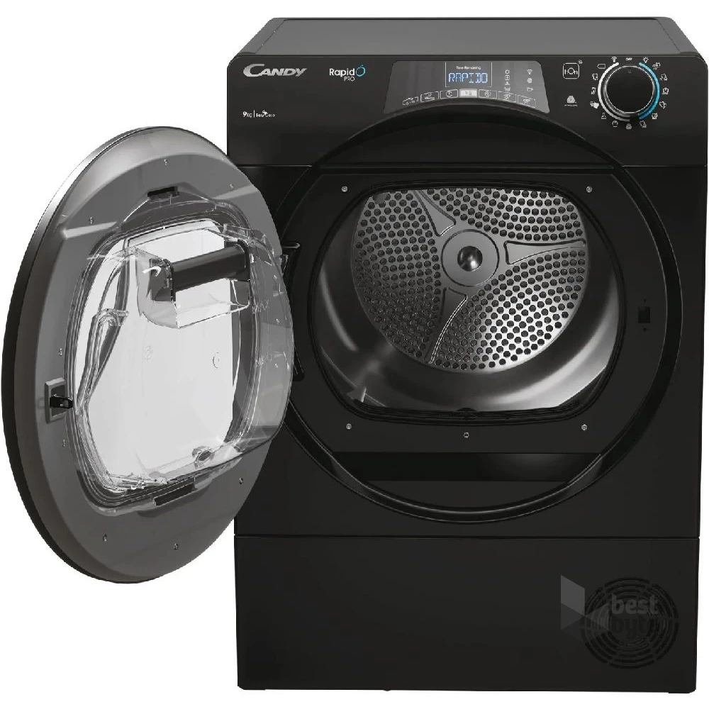 Candy RPEH9A2TBCEBX-S fekete, 9 kg, hőszivattyús, szárítógép