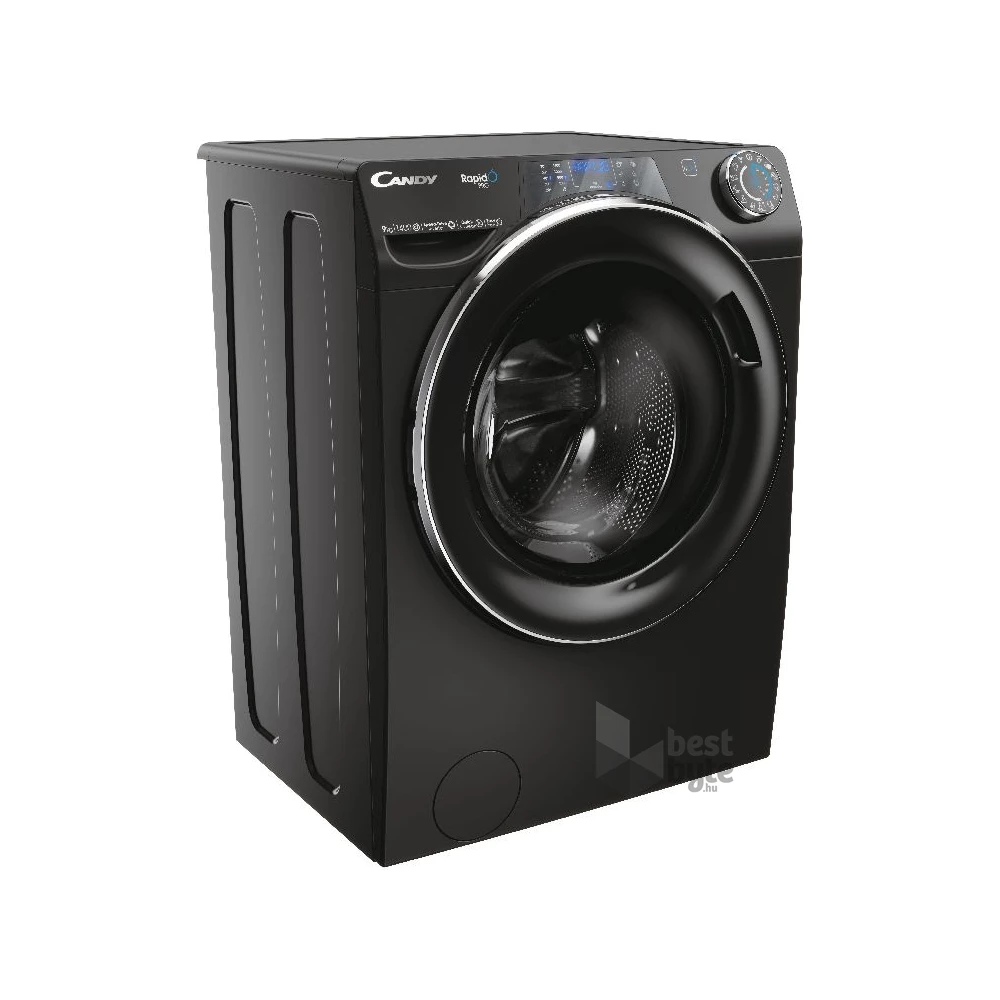 Candy RP 496BWMBCB/1-S fekete, elöltöltős, max.1351ford., 9 kg, mosógép