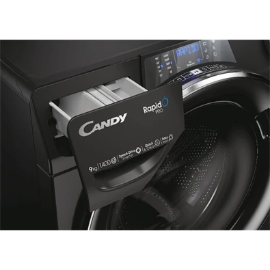 Candy RP 496BWMBCB/1-S 9 kg fekete elöltöltős mosógép
