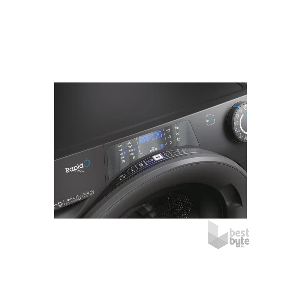 Candy RP 696BWMRR/1-S antracit, elöltöltős, max.1600ford., 9 kg, mosógép