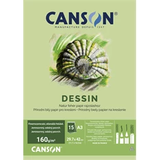 Canson A3 160g, 15 ív rajzpapír blokk