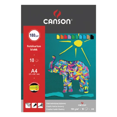 Canson Student  A4 10ív színes fotókarton blokk