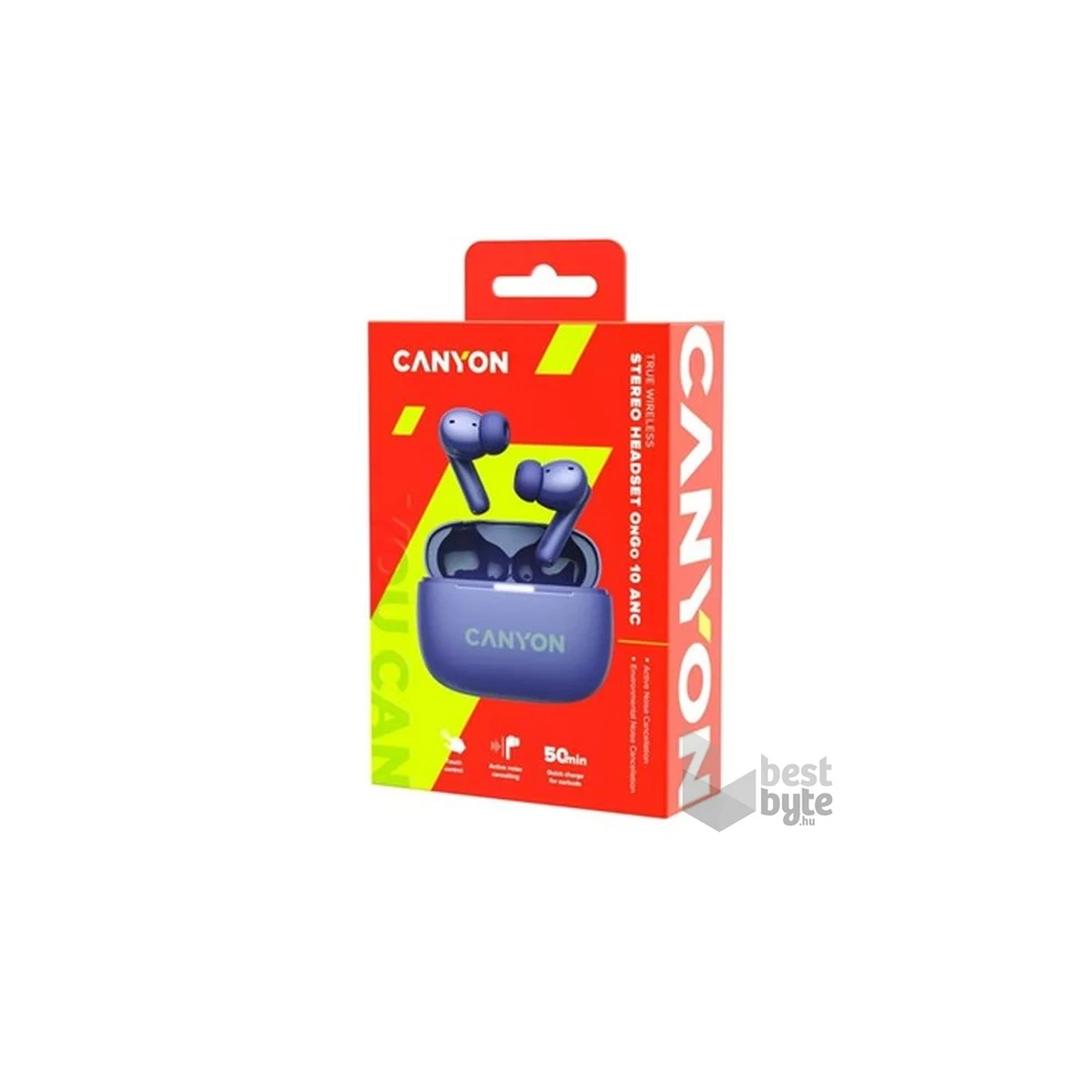 Canyon TWS-10 True Wireless Bluetooth lila fülhallgató