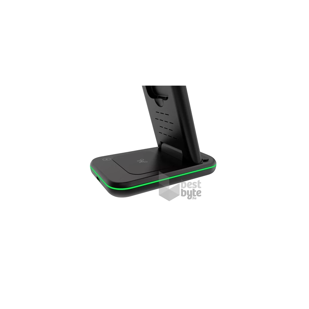 Canyon WS-304 3-in-1 15W univerzális vezeték nélküli töltő adapter fekete (Qi)