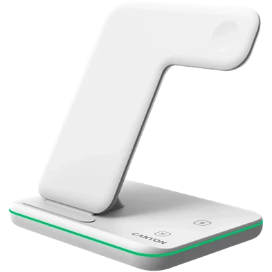 Canyon WS-303 3-in-1 15W univerzális vezeték nélküli töltő adapter fehér (Qi)
