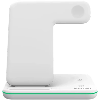 Canyon WS-303 3-in-1 15W univerzális vezeték nélküli töltő adapter fehér (Qi)