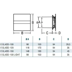 Cata E-100 GS szellőző ventilátor