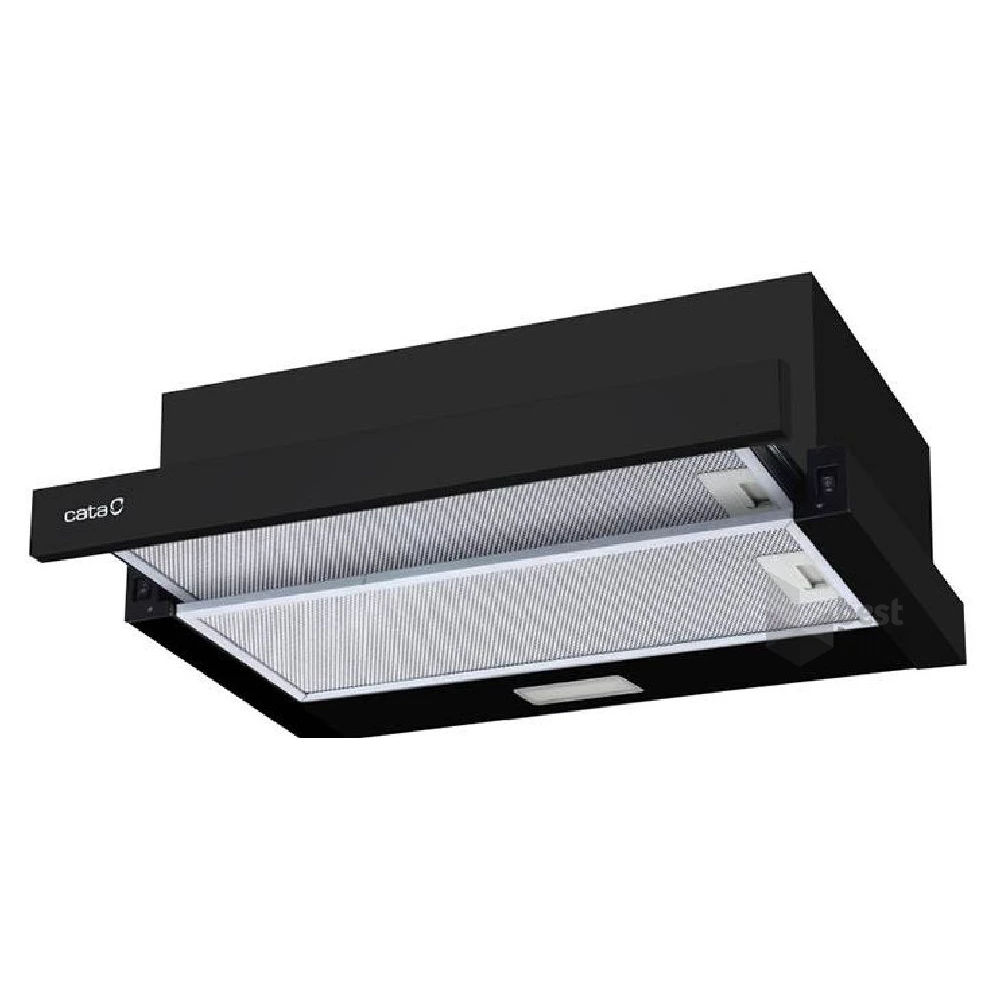 Cata TFB-5160 BK fekete, beépíthető, kihúzható, méret:59,5 cm, teleszkópos, zajszint:61 dB, páraelszívó
