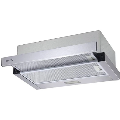 Cata TFB-5160 X inox, beépíthető, kihúzható, méret:59,5 cm, teleszkópos, zajszint:61 dB, páraelszívó