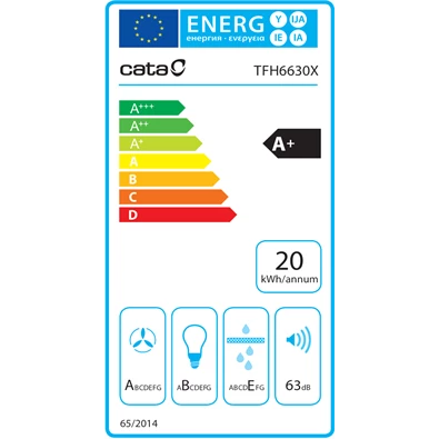 Cata TFH-6630/A X  LED brushless inox páraelszívó