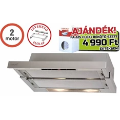 Cata TF-5260 X/L inox páraelszívó + FA 125/3 bekötőszett