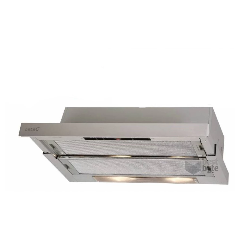Cata TF-5260 X/L inox, beépíthető, kihúzható, méret:60 cm, teleszkópos, zajszint:54 dB, páraelszívó + FA125/3bekötőszett