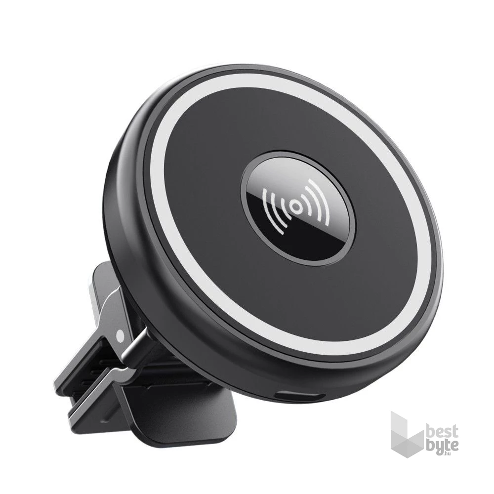Cellect CEL-CAR-MAGNET15WBK 15W univerzális szellőzőrácsba illesztethő mágneses autós tartó és töltő