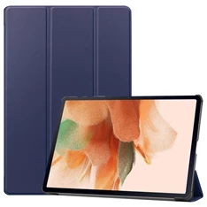 Gigapack GP-122940 Galaxy Tab S7 Plus WIFI 5G (SM-T976) / S8 Plus (SM-X806/X800) sötétkék bőr hatású oldalra nyíló tok