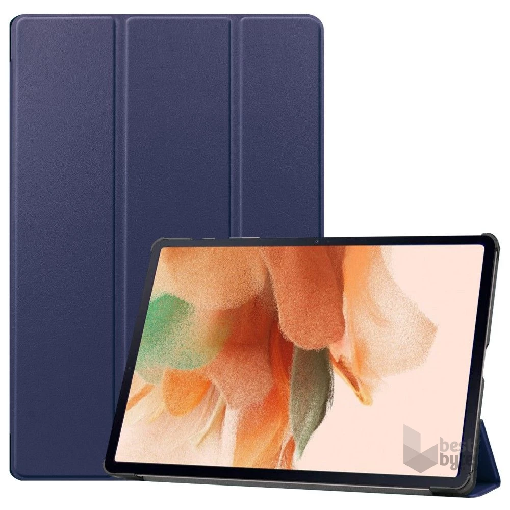 Gigapack GP-122940 Galaxy Tab S7 Plus WIFI 5G (SM-T976) / S8 Plus (SM-X806/X800) sötétkék bőr hatású oldalra nyíló tok