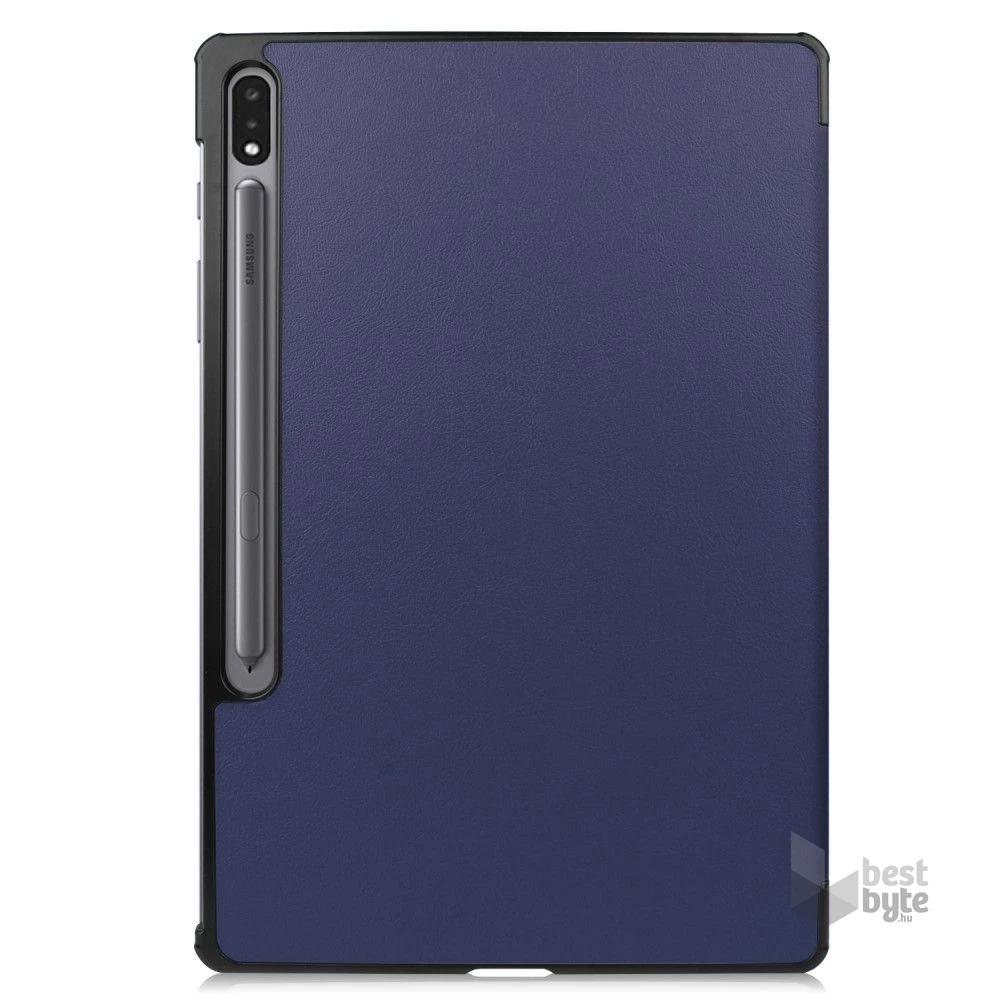 Gigapack GP-122940 Galaxy Tab S7 Plus WIFI 5G (SM-T976) / S8 Plus (SM-X806/X800) sötétkék bőr hatású oldalra nyíló tok