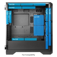 Chieftec GA-01B-TG-OP Apex A-RGB fekete (táp nélküli) ablakos EATX ház