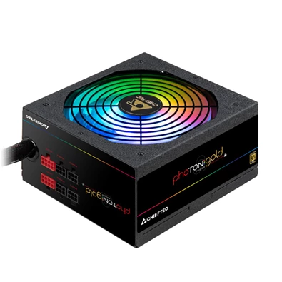 Chieftec Photon Gold GDP-750C-RGB 750W 90+ GOLD PFC 14 cm RGB ventilátorral dobozos tápegység