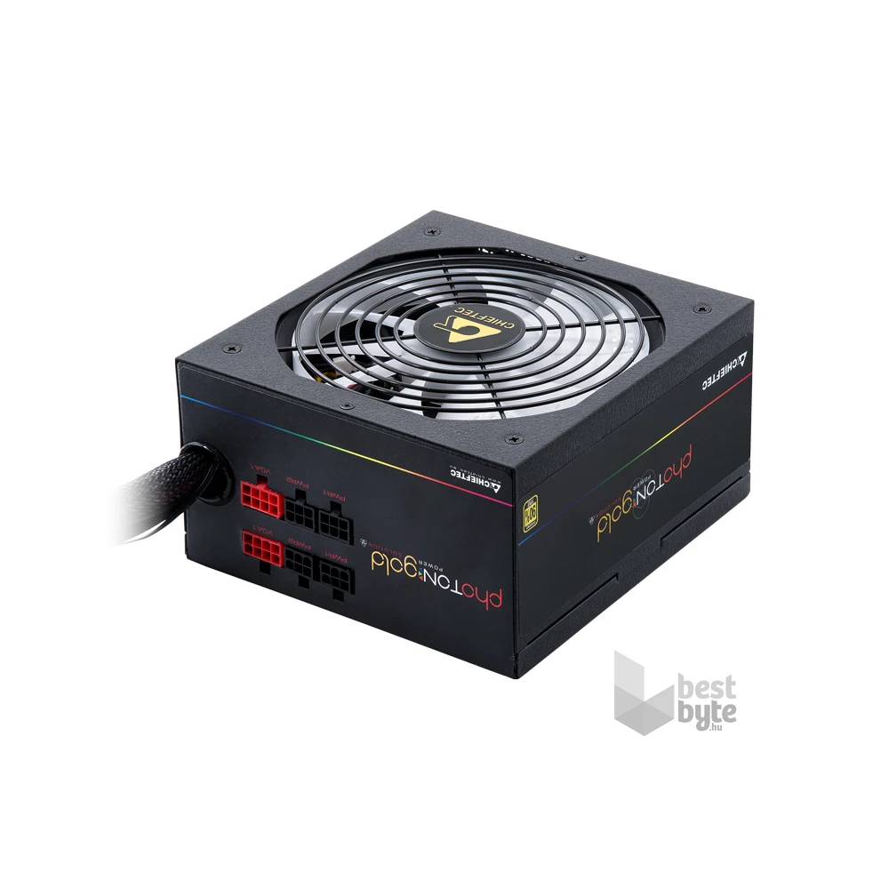 Chieftec Photon Gold GDP-750C-RGB 750W 90+ GOLD PFC 14 cm RGB ventilátorral dobozos tápegység