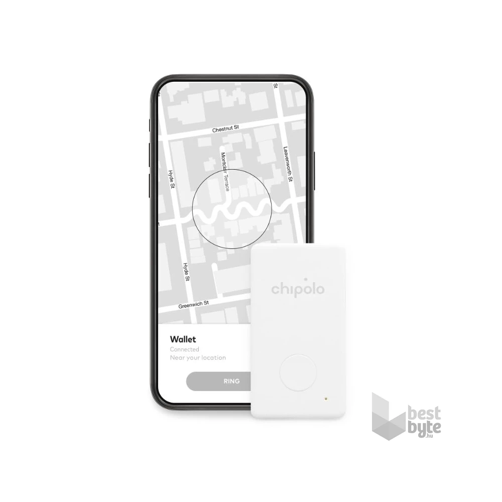 Chipolo CARD Bluetooth fehér tárgykereső