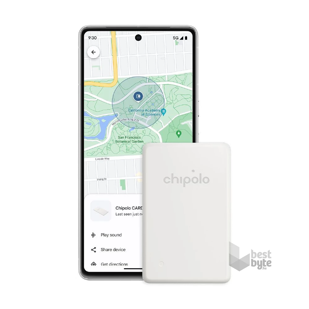 Chipolo CARD Point Google Find My Device fehér tárgykereső