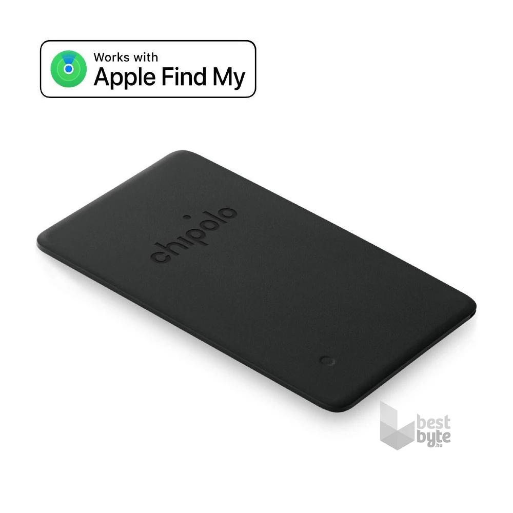 Chipolo CARD Spot Apple Find My fekete tárgykereső