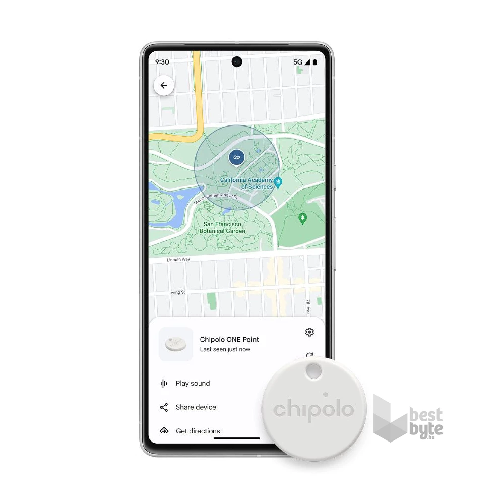 Chipolo ONE Point Google Find My Device fehér tárgykereső