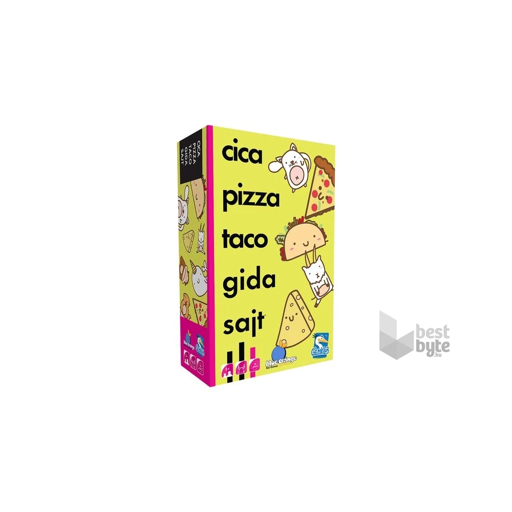 Cica, pizza, taco, gida, sajt kártyajáték