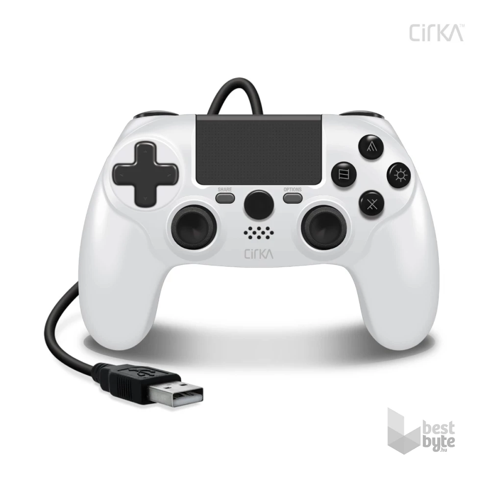 Cirka M07527-WH NuForce PS4/PC/Mac vezetékes fehér kontroller