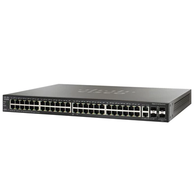 Cisco SFE500 48 LAN 10/100Mbps, 4 Gigabit menedzselhető rack switch
