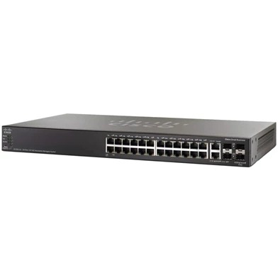 Cisco SFE500 24 LAN 10/100Mbps, menedzselhető rack switch