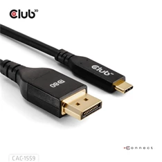Club 3D CAC-1559 1m fekete USB-C - DisplayPort 2.1 kábel