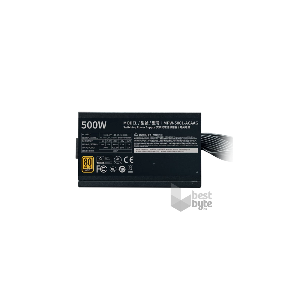 Cooler Master G500 Gold ATX desktop tápegység 500W 80+ Gold BOX