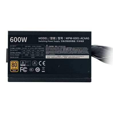 Cooler Master G600 600W 80+ Gold 12cm ventillátorral tápegység