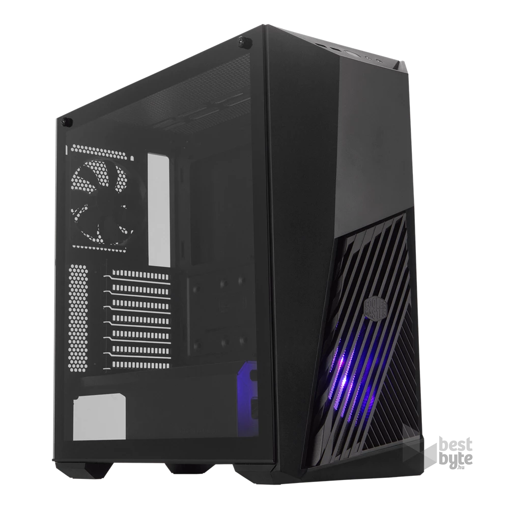 Cooler Master MASTERBOX K501L RGB fekete (táp nélküli) ablakos midi ATX ház