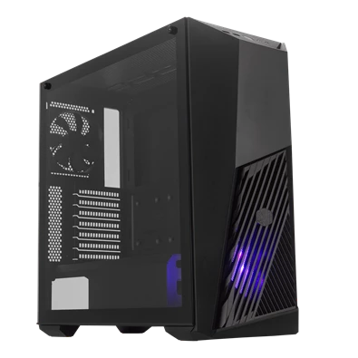 Cooler Master MASTERBOX K501L RGB fekete (táp nélküli) ablakos midi ATX ház