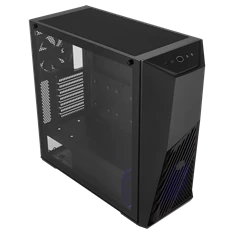 Cooler Master MASTERBOX K501L RGB fekete (táp nélküli) ablakos midi ATX ház